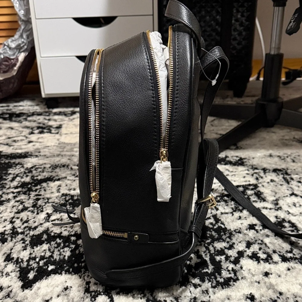 Michael Kors Black Pebbled Backpack - Picture 3 of 7